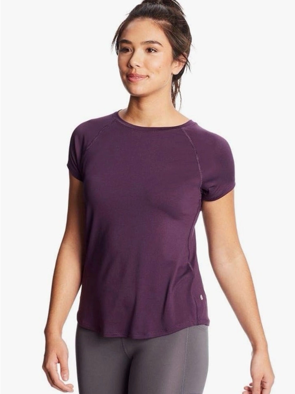 Champion Women's Short-Sleeve crew neck Tee - Deep Plum XL